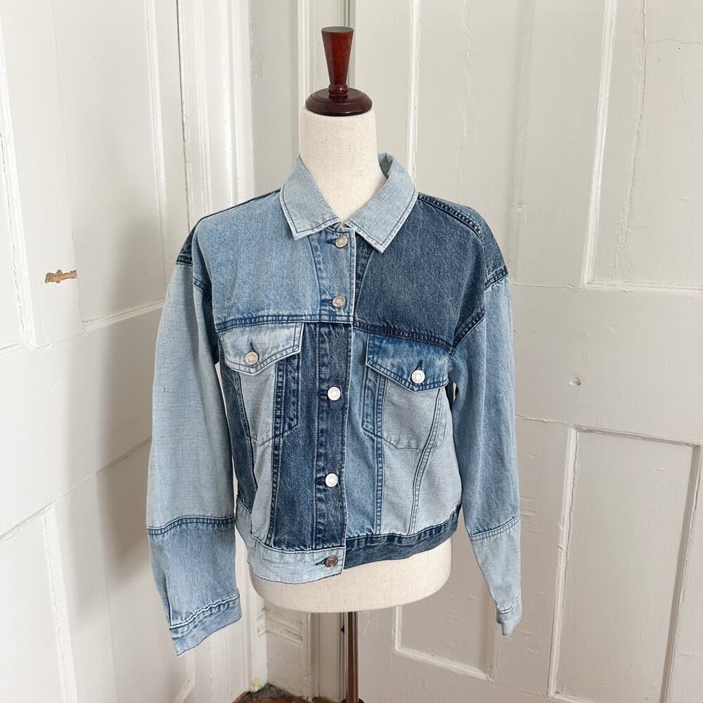 NWT Gap Patchwork Denim Jacket NWT - image 1